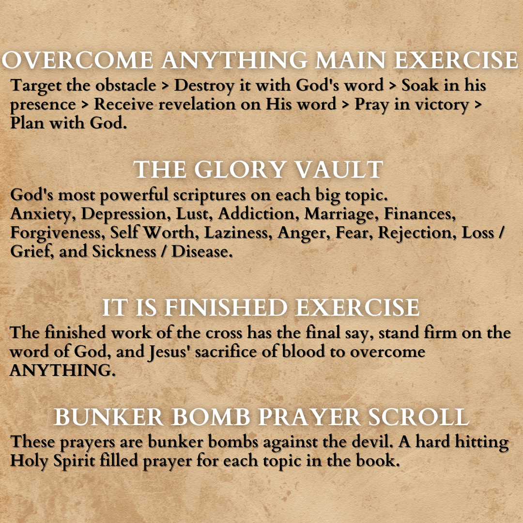 Overcome: Anything. Prayer Workbook
